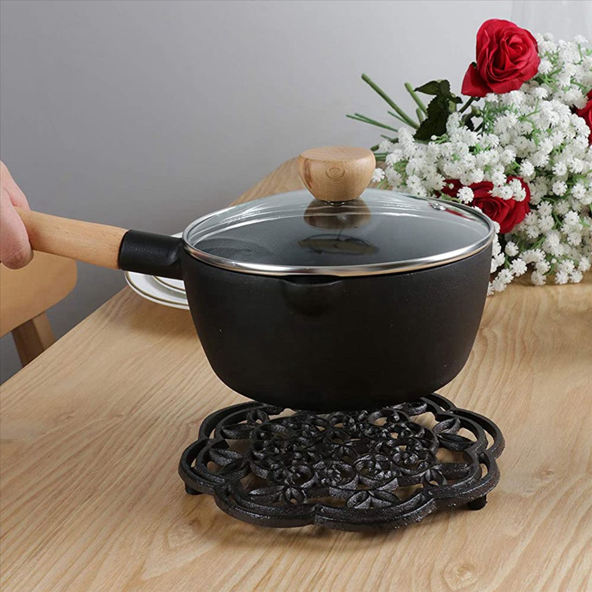 Commercial Kitchen Manufacturers - A93G 2X Yuvarlak Dökme Demir Trivet