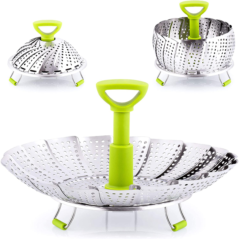Commercial Kitchen Steamer - 9 inç paslanmaz çelik Lotus buharda