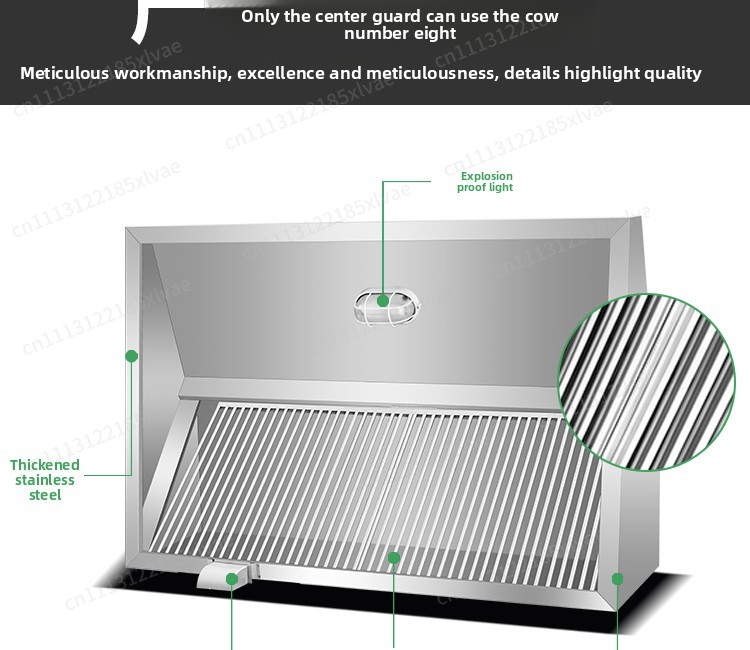 Kalınlaştırılmış Paslanmaz Çel - Commercial Kitchen Hood incelemesi ve fiyatı